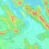 Mapa topográfico Nandalur, altitude, relevo
