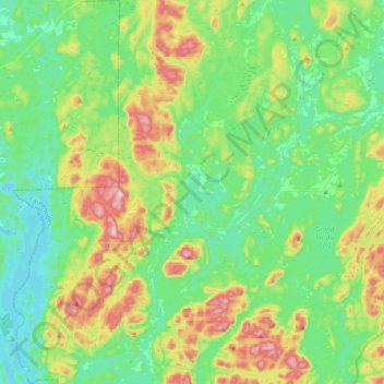 Mapa topográfico Notre-Dame-de-Pontmain, altitude, relevo