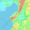 Mapa topográfico Hatay, altitude, relevo