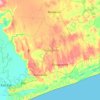 Mapa topográfico Chongoene, altitude, relevo