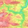 Mapa topográfico Falaën, altitude, relevo