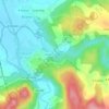 Mapa topográfico A Pobra de San Xiao, altitude, relevo
