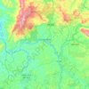 Mapa topográfico Congonhas, altitude, relevo