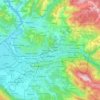 Mapa topográfico Sarajevo, altitude, relevo