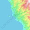 Mapa topográfico Lima, altitude, relevo