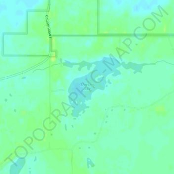 Mapa topográfico Monson Lake, altitude, relevo