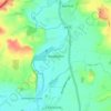 Mapa topográfico Wasperton, altitude, relevo