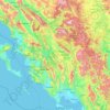 Mapa topográfico Epirus, altitude, relevo