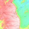 Mapa topográfico Ubajara, altitude, relevo