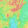 Mapa topográfico Kyoto, altitude, relevo