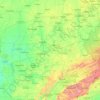 Mapa topográfico Kentucky, altitude, relevo