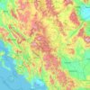 Mapa topográfico Epirus - Western Macedonia, altitude, relevo