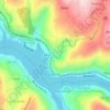 Mapa topográfico Ribadouro, altitude, relevo