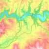 Mapa topográfico Tanus, altitude, relevo