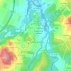 Mapa topográfico Cos, altitude, relevo