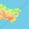 Mapa topográfico Locmaria, altitude, relevo
