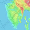 Mapa topográfico Istra, altitude, relevo