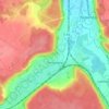 Mapa topográfico Serquigny, altitude, relevo