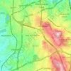Mapa topográfico Mafamude e Vilar do Paraíso, altitude, relevo