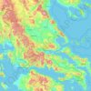 Mapa topográfico Thessalie-Grèce centrale, altitude, relevo
