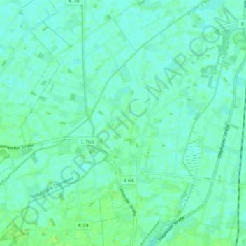 Mapa topográfico Sielhorst, altitude, relevo