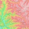 Mapa topográfico Bhuntar, altitude, relevo