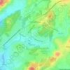 Mapa topográfico Carvalhosa, altitude, relevo
