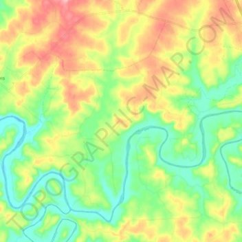 Mapa topográfico Atafona, altitude, relevo