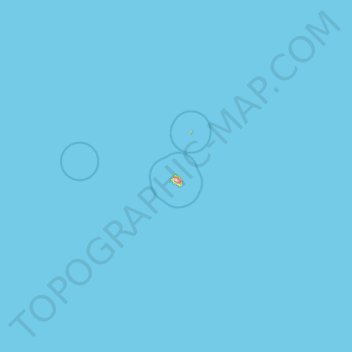 Mapa topográfico Ilhas Revillagigedo, altitude, relevo