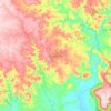 Mapa topográfico Nova Esperança do Sul, altitude, relevo