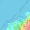 Mapa topográfico Brunei, altitude, relevo