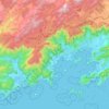 Mapa topográfico Cunhambebe, altitude, relevo
