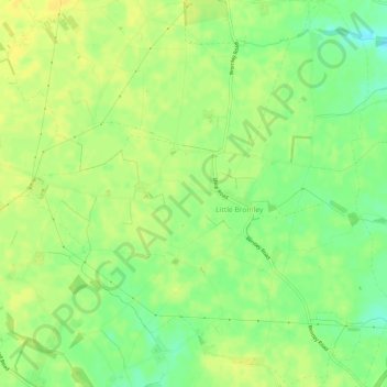 Mapa topográfico Little Bromley, altitude, relevo