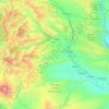 Mapa topográfico Yakima County, altitude, relevo