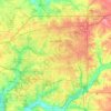Mapa topográfico Springfield, altitude, relevo