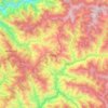 Mapa topográfico Theog, altitude, relevo