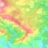 Mapa topográfico La Alberca, altitude, relevo
