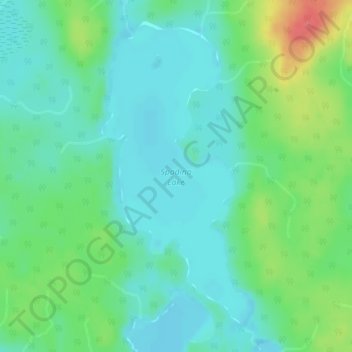 Mapa topográfico Spadina Lake, altitude, relevo