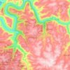 Mapa topográfico Pinto Bandeira, altitude, relevo