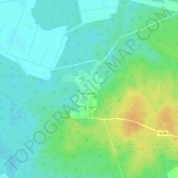 Mapa topográfico Шпановки, altitude, relevo