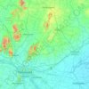 Mapa topográfico Budameru, altitude, relevo