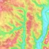 Mapa topográfico La Rouquette, altitude, relevo