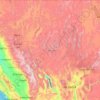 Mapa topográfico Nevada, altitude, relevo