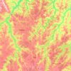 Mapa topográfico Santa Carmem, altitude, relevo