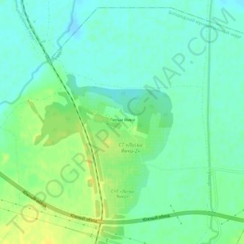 Mapa topográfico Лисьи Ямки, altitude, relevo