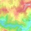 Mapa topográfico Serrazes, altitude, relevo