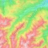 Mapa topográfico Le Gave d'Azun, altitude, relevo