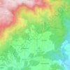 Mapa topográfico Carvalhais, altitude, relevo
