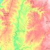 Mapa topográfico Uva, altitude, relevo