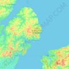 Mapa topográfico Alcântara, altitude, relevo